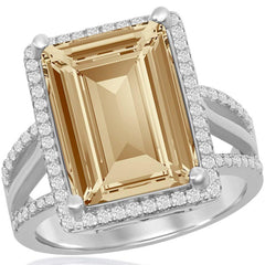 Women's Ring - Golden Shadow Swarovski Element CZ, Size 8 | BLW-2417-8