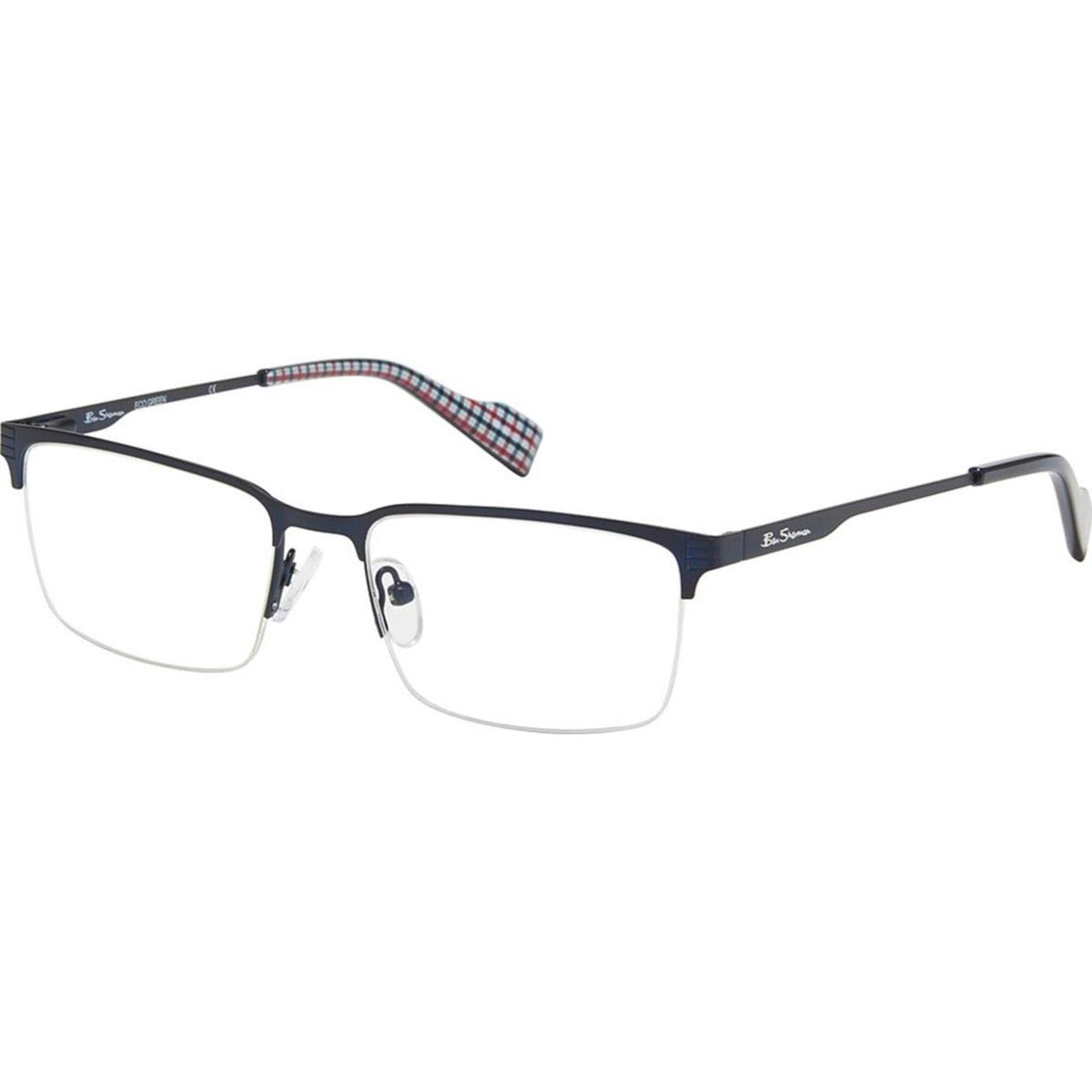 Ben Sherman Men's Eyeglasses - Demo Lens Blue Rectangular Metal Frame ...