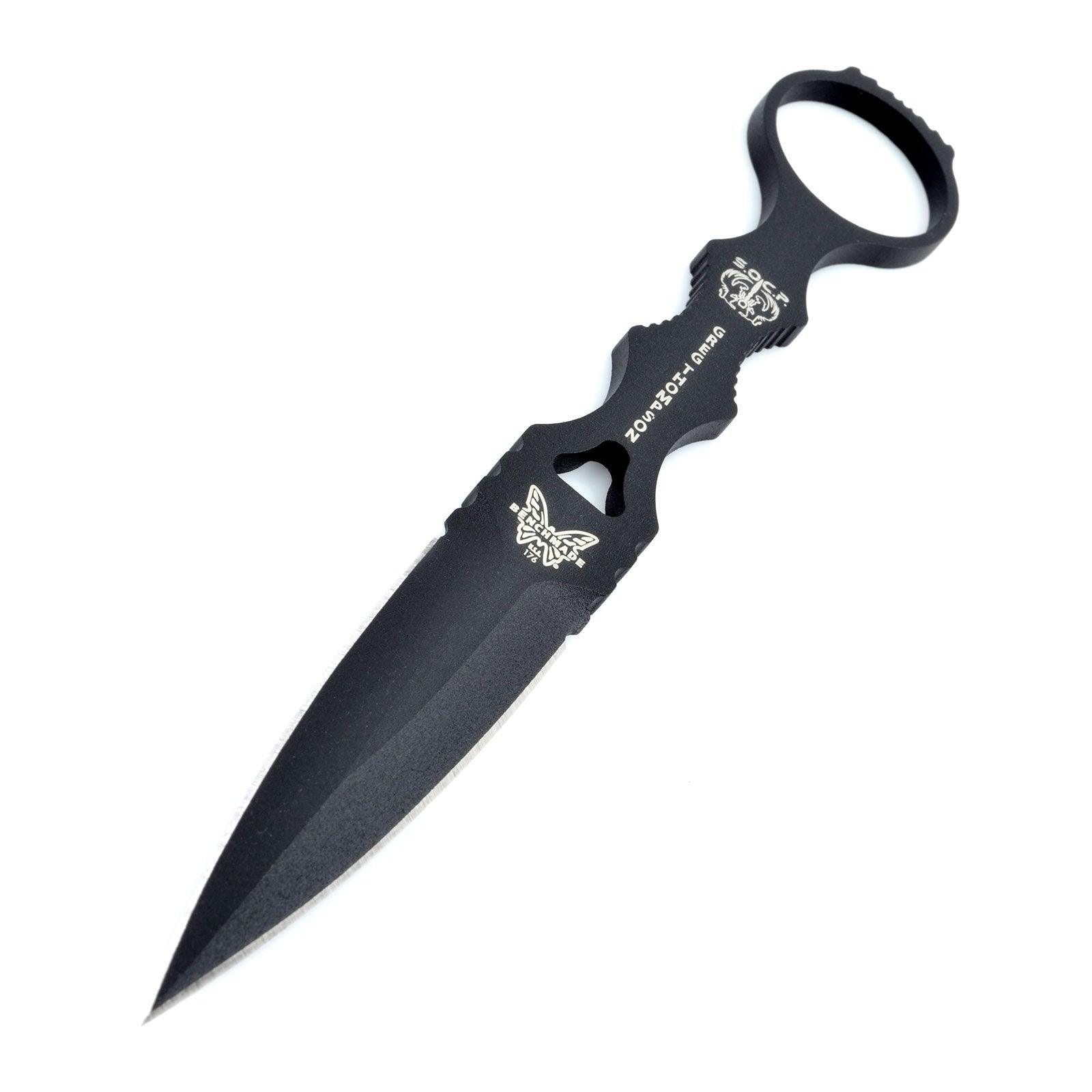 Benchmade Dagger Knife - SOCP Black Plain Skeletonized Coated Steel