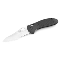 Benchmade Folding Knife - Griptilian Sheepsfoot Serrated Blade Black Handle | 550S-S30V