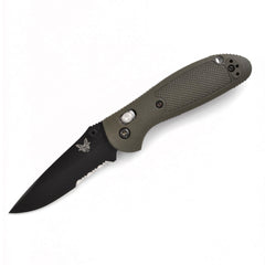 Benchmade Folding Knife - Mini Griptilian Serrated Drop Point Blade | 556SBKOD-S30V