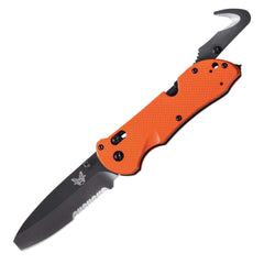 Benchmade Folding Knife - Triage Black Blade Axis Lock Orange Handle | 916SBK-ORG