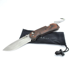 Benchmade Knife - Grizzly Creek Wood Handle Steel Blade Axis Lock Folder | 15060-2