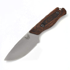 Benchmade Knife - Stabilized Wood Handle Drop Point Blade Hidden Canyon Hunter | 15017