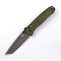 Benchmade Pocket Knife - Bailout Green Aluminum Handle Grey Tanto Blade | 537GY-1