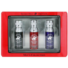 Beverly Hills Polo Club Men's Mini Variety Set - Red Body Spray Collection, 3 Pc