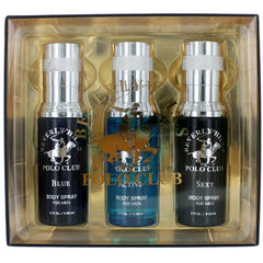 Beverly Hills Polo Club Men's Set - 3 oz Body Spray Collection Refreshing, 3 Piece