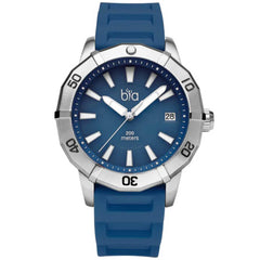 BIA Women's Quartz Watch - Rosie Rotating Bezel Blue Dial Silicone Strap | B1015