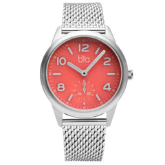 BIA Women's Quartz Watch - Suffragette Pink Dial Silver Tone Mesh Bracelet | B1015