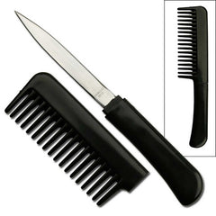 BladesUSA Comb Knife - Fixed Steel Blade with Black Nylon Fiber Handle | PK-107