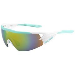Bolle Sunglasses - BOLLE AEROMAX WHITE MATTE/MINT MODULATOR BROWN EMERALD OLEO AF