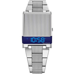 Bulova Men's Quartz Watch - Computron Digital LED Dial Steel Bracelet | 96C139