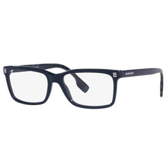 Burberry Men's Eyeglasses - Blue Rectangular Plastic Frame Clear Lens | 0BE2352 3988