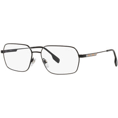 Burberry Men's Eyeglasses - Matt Black Metal Rectangular Frame | BURBERRY 0BE1356 1007