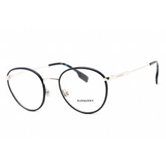 Burberry Unisex Eyeglasses - Full Rim Round Silver/Blue Metal Frame | 0BE1373 1005