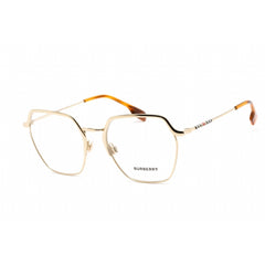 Burberry Women's Eyeglasses - Clear Lens Light Gold Metal Square Frame | 0BE1371 1109