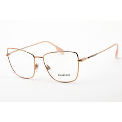 Burberry Women's Eyeglasses - Clear Lens Rose Gold Metal Cat Eye Frame | 0BE1367 1337