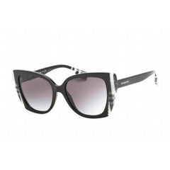 Burberry Women's Sunglasses - Black/Check White Acetate Cat Eye Frame | 0BE4393 40518G