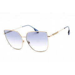 Burberry Women's Sunglasses - Blue Lens Light Gold Cat Eye Frame | 0BE3143 110979