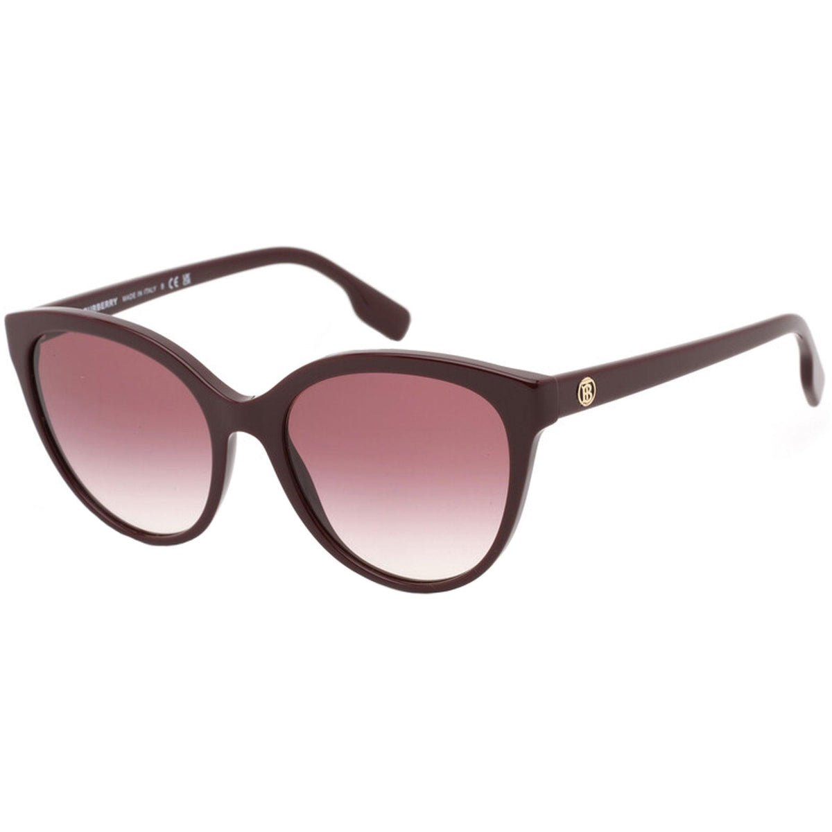 Burberry Women's Sunglasses - Black Plastic Cat Eye Full Rim