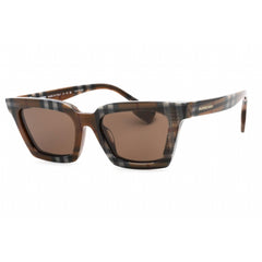 Burberry Women's Sunglasses - Check Brown Rectangular Shape Frame | 0BE4392U 396673