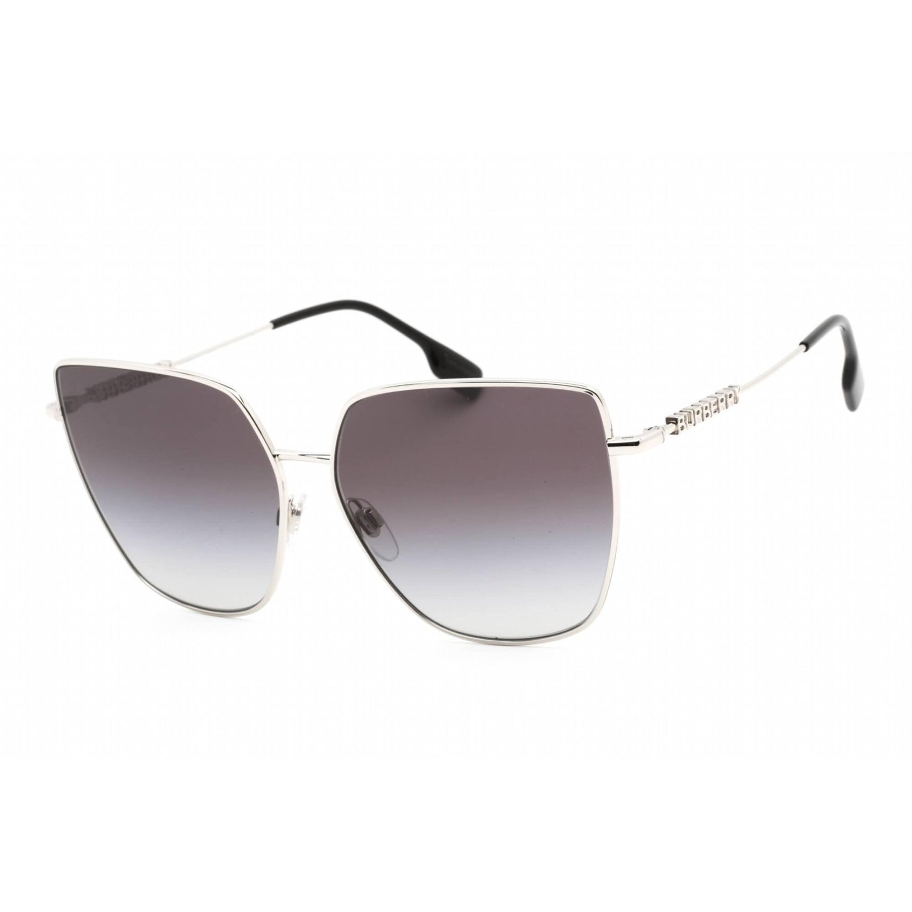 Burberry Women\'s Silver Sunglasses! BURBERRY BE3158 100587 Silver Dark Grey 58 mm Women main image 2