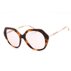 Burberry Women's Sunglasses - Light Havana Plastic Frame Pink Lens | 0BE4375 4019/5