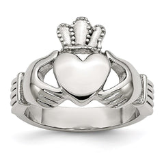 Stainless Steel Polished Claddagh Ring