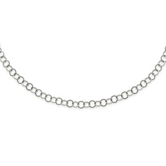 Stainless Steel Polished 6MM Circle Link Necklace