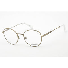 Calvin Klein Jeans Unisex Eyeglasses - Brushed Gold Metal Round Frame | CKJ157AF 702