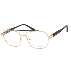 Calvin Klein Jeans Unisex Eyeglasses - Gold/Brown Aviator Metal Frame | CKJ19301 717
