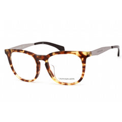 Calvin Klein Jeans Unisex Eyeglasses - Khaki Tortoise Plastic Square | CKJ495AF 204