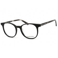 Calvin Klein Men's Eyeglasses - Black Acetate Round Frame Clear Lens | CK19521 001