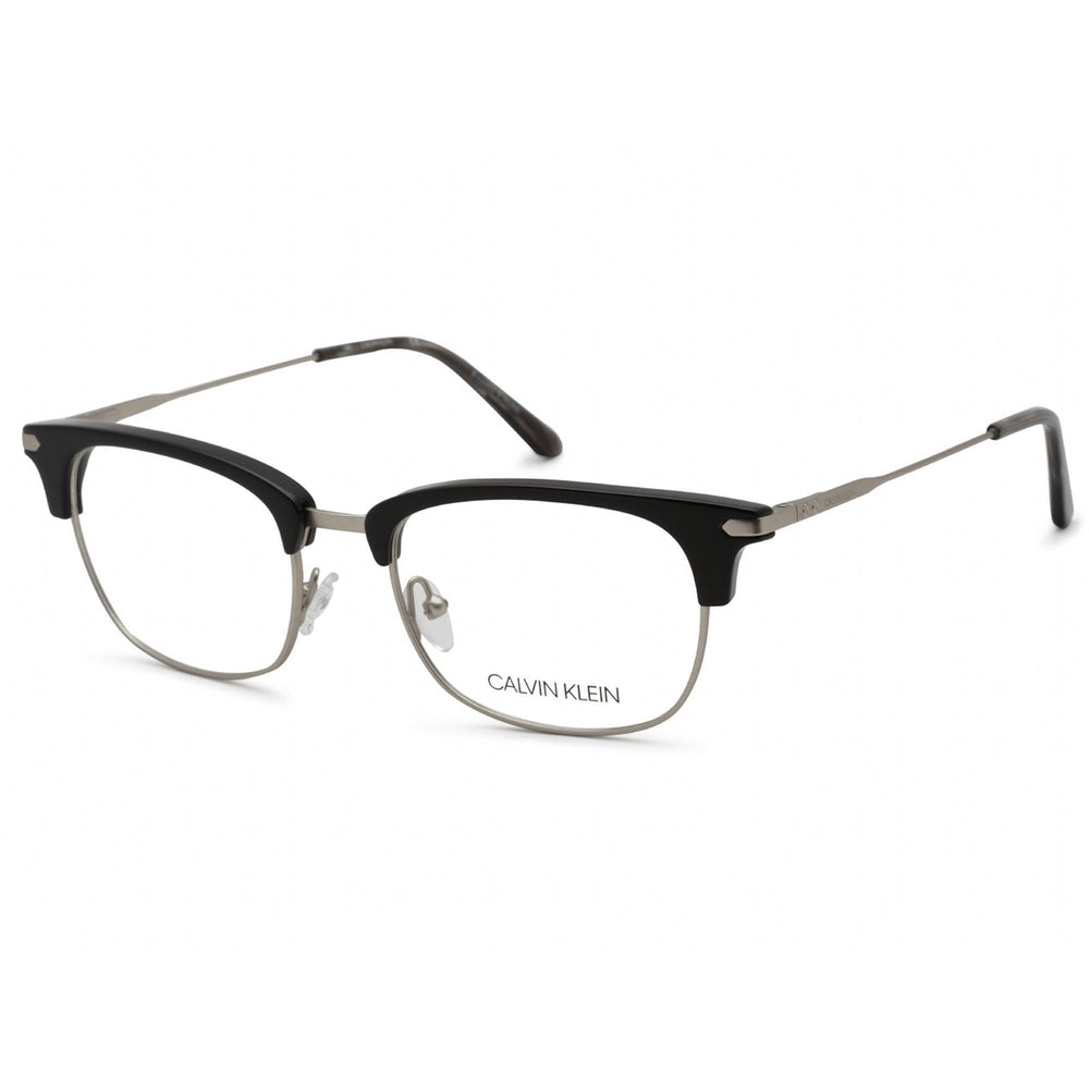 Calvin Klein Men's Eyeglasses - Black Metal Rectangular Full Rim Frame ...