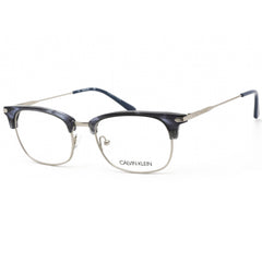 Calvin Klein Men's Eyeglasses - Blue Havana Metal Rectangular Frame | CK19105 421