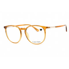 Calvin Klein Men's Eyeglasses - Full Rim Butterscotch Plastic Round | CK21522 729