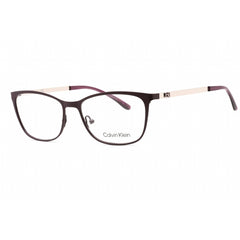 Calvin Klein Men's Eyeglasses - Full Rim Plum Metal Rectangular Frame | CK21118 511
