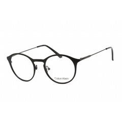 Calvin Klein Men's Eyeglasses - Full Rim Round Matte Black Metal Frame | CK20112 001