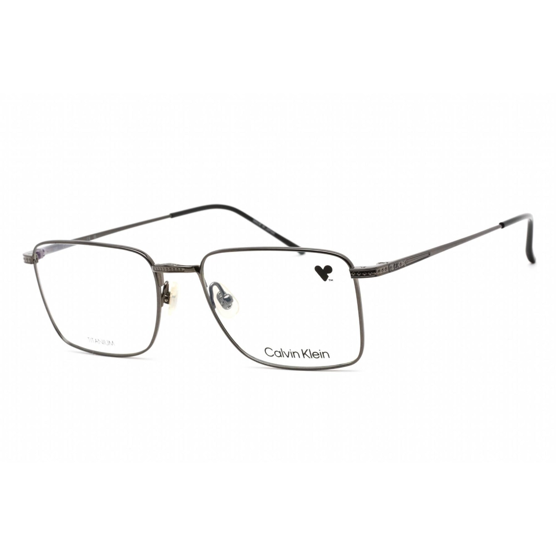 Calvin Klein Men s Eyeglasses Light Gunmetal Titanium Rectangular CK22109T 014