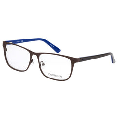 Calvin Klein Men's Eyeglasses - Satin Dark Brown Metal Rectangular | CK19302 201