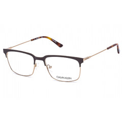 Calvin Klein Unisex Eyeglasses - Brown Square Frame Clear Lens, 53 mm | CK18109 200
