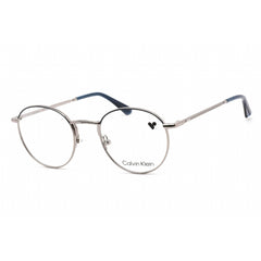 Calvin Klein Unisex Eyeglasses - Clear Lens Blue Metal Round Shape Frame | CK21123 438