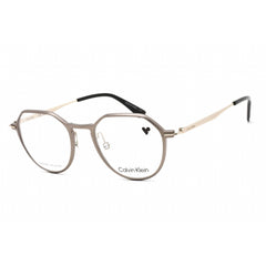 Calvin Klein Unisex Eyeglasses - Clear Lens Grey Metal Round Shape Frame | CK22100 020