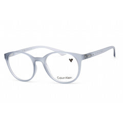 Calvin Klein Unisex Eyeglasses - Matte Crystal Smoke Plastic Round Frame | CK19570 070