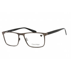 Calvin Klein Unisex Eyeglasses - Rectangular Matte Gunmetal Metal Frame | CK20316 008