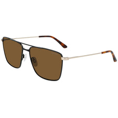 Calvin Klein Unisex Sunglasses - Brown Lens Black Metal Full Rim Frame | CK21116S 001