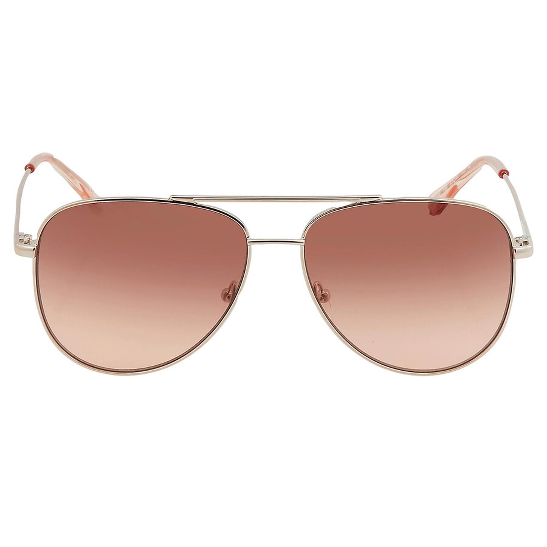 Calvin Klein Unisex Sunglasses - Full Rim Rose Gold Pilot 
