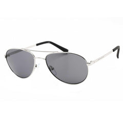 Calvin Klein Unisex Sunglasses - Silver Pilot Frame Grey Lens | R165S 045