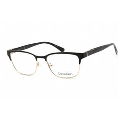 Calvin Klein Women's Eyeglasses - Black/Gold Rectangular Metal Frame | CK21125 001