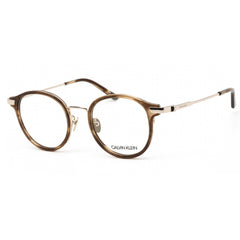Calvin Klein Women's Eyeglasses - Brown Havana Round Frame Clear Lens | CK19708A 221